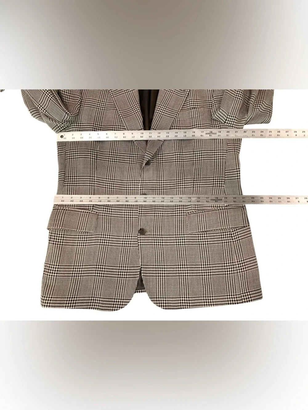 Vintage 80’s Houndstooth Blazer Men’s Made in Canada Wool Sport Coat 42R